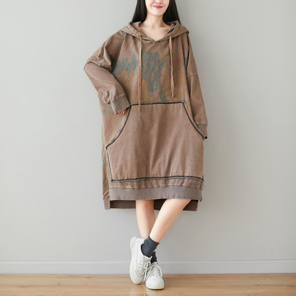 High low outlet hoodie dress