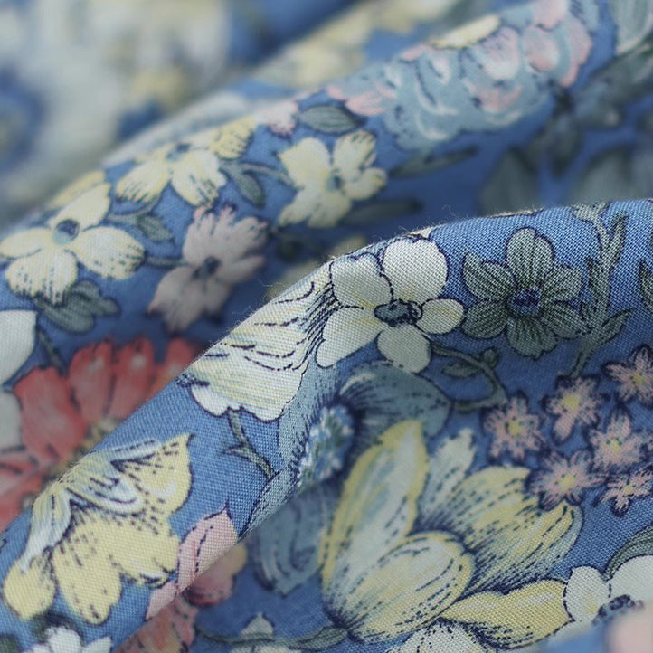 Cotton Floral Elastic Waist Pleated A-Line Skirt – Retrosia