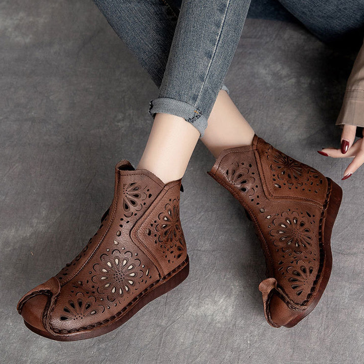 Ethnic Style Hollow-out Sandals Boots