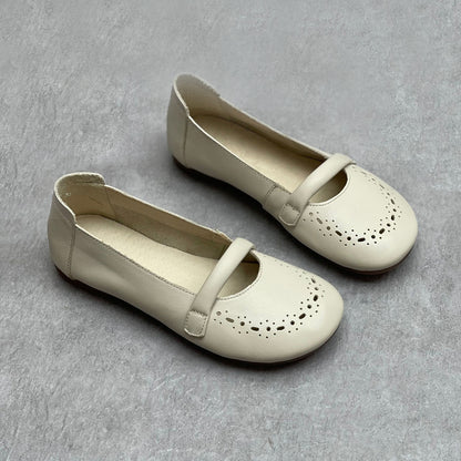 Summer Slip-On Retro Handmade Leather Women Shoes