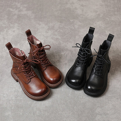 British Style Handmade Side Zipper Martin Boots