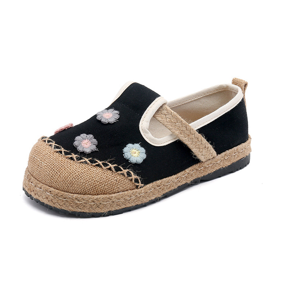 Ethnic Style Cotton Linen Embroidered Shoes