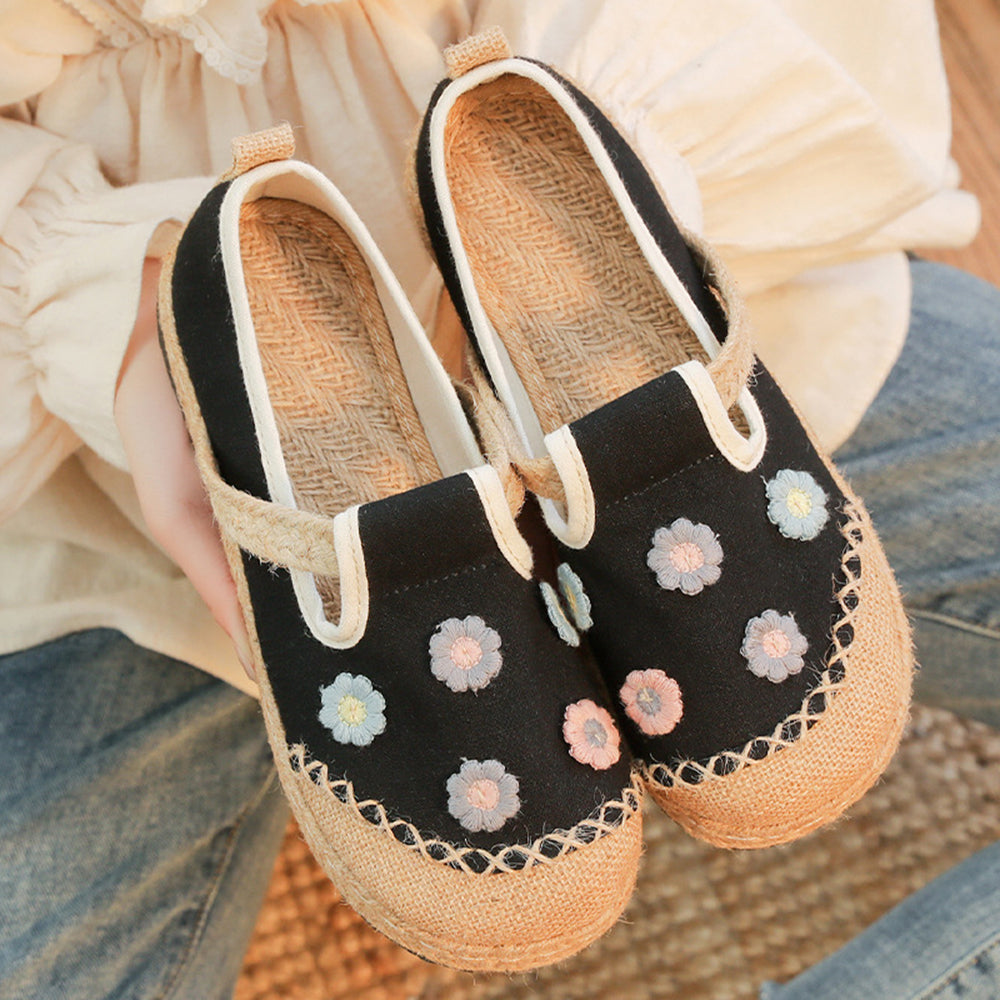 Ethnic Style Cotton Linen Embroidered Shoes