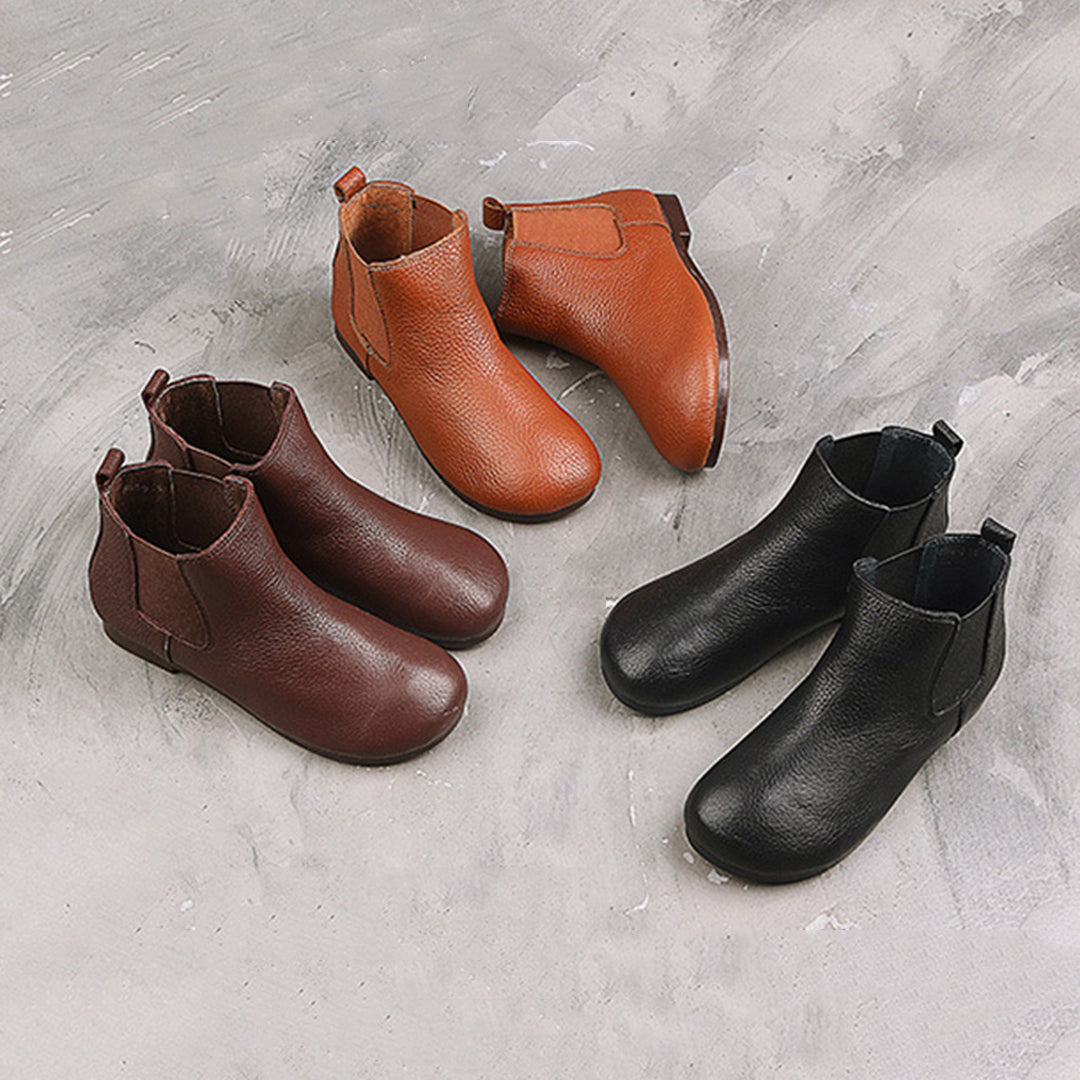 Original Handmade Round Toe Leather Boots