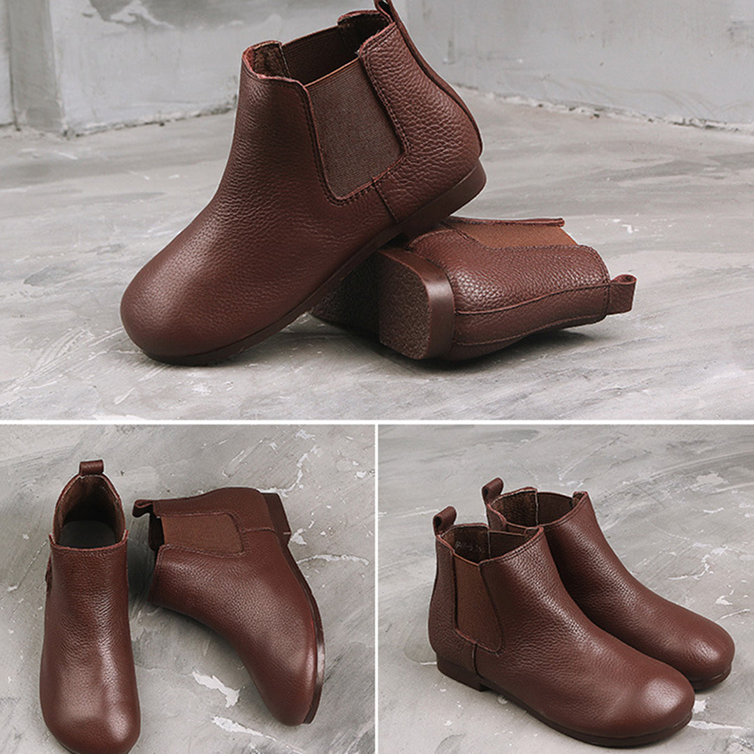 Original Handmade Round Toe Leather Boots