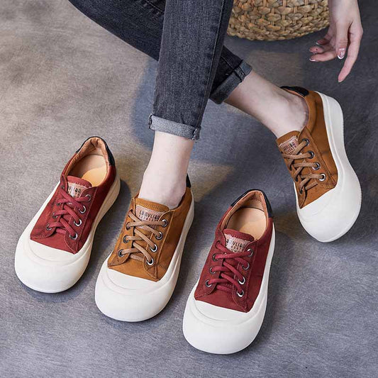 Women Platform Lace-Up Casual Shoes