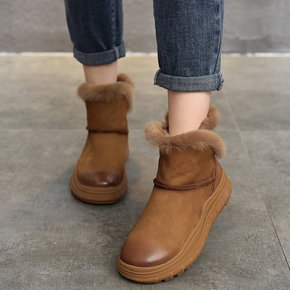 Women Winter Plush Fashion Platform Snow Boots